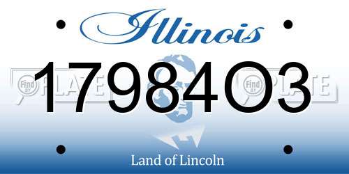 17984O3 Illinois License Plate