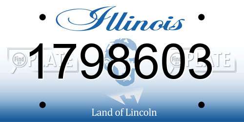 1798603 Illinois License Plate