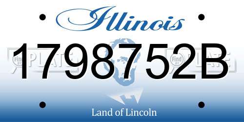 1798752B Illinois License Plate