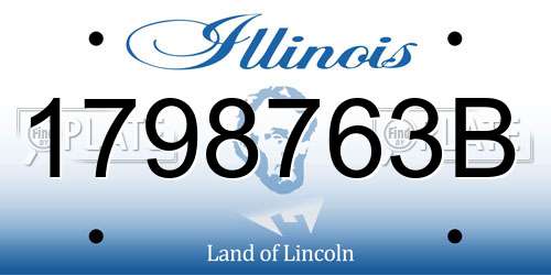 1798763B Illinois License Plate