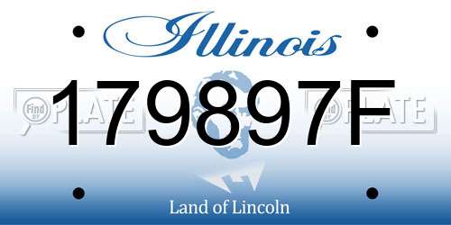 179897F Illinois License Plate