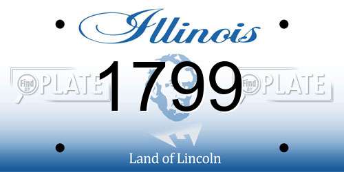 1799 Illinois License Plate