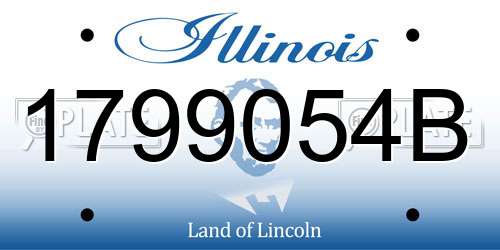 1799054B Illinois License Plate