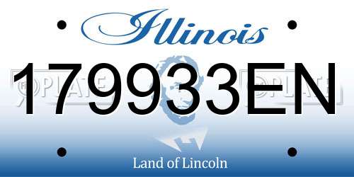 179933EN Illinois License Plate