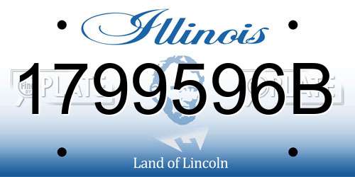 1799596B Illinois License Plate