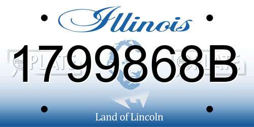 1799868B Illinois License Plate