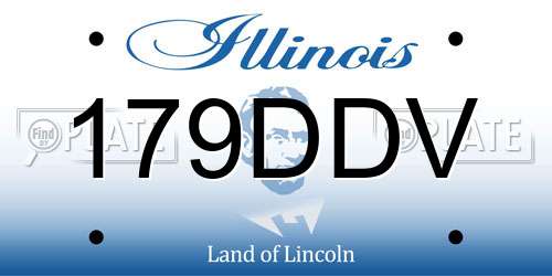 179DDV Illinois License Plate