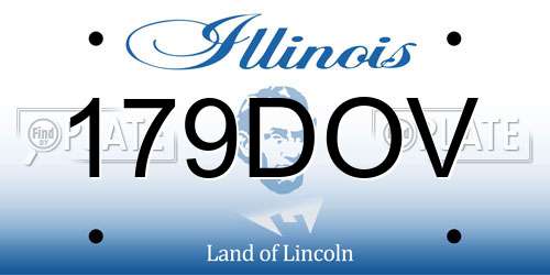 179DOV Illinois License Plate