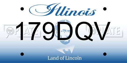 179DQV Illinois License Plate