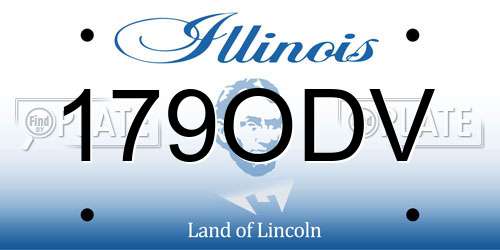 179ODV Illinois License Plate