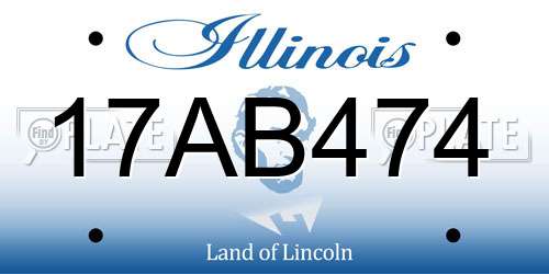 17AB474 Illinois License Plate