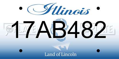 17AB482 Illinois License Plate