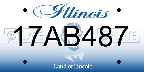 17AB487 Illinois License Plate
