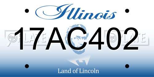 17AC402 Illinois License Plate