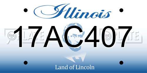 17AC407 Illinois License Plate