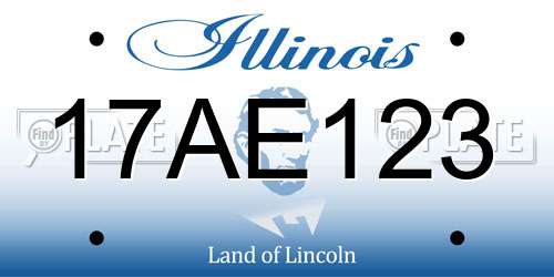 17AE123 Illinois License Plate
