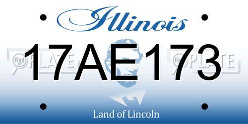 17AE173 Illinois License Plate