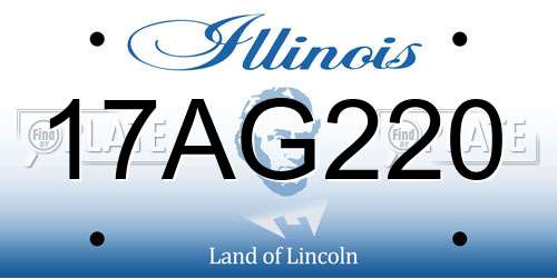 17AG220 Illinois License Plate