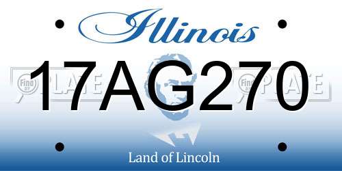 17AG270 Illinois License Plate