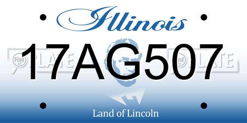 17AG507 Illinois License Plate