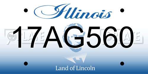 17AG560 Illinois License Plate