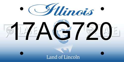 17AG720 Illinois License Plate