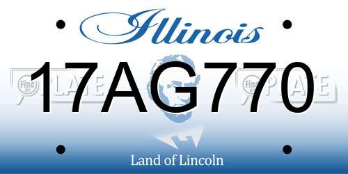 17AG770 Illinois License Plate