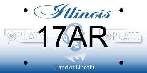 17AR Illinois License Plate