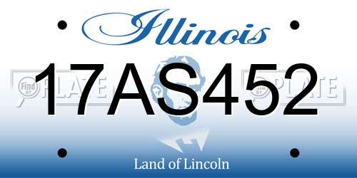17AS452 Illinois License Plate
