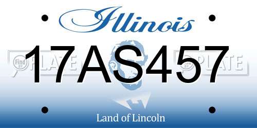 17AS457 Illinois License Plate