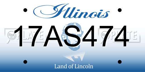 17AS474 Illinois License Plate
