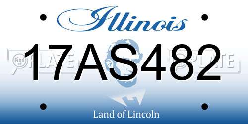 17AS482 Illinois License Plate