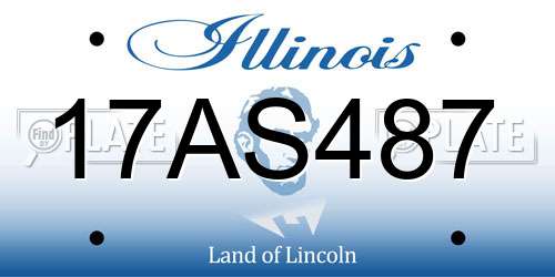 17AS487 Illinois License Plate