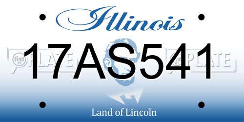 17AS541 Illinois License Plate
