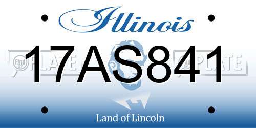 17AS841 Illinois License Plate