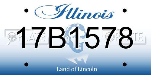 17B1578 Illinois License Plate