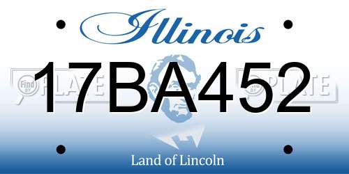 17BA452 Illinois License Plate
