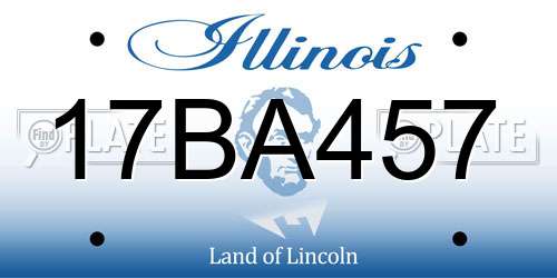 17BA457 Illinois License Plate