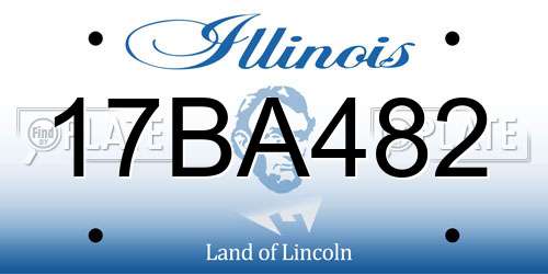 17BA482 Illinois License Plate