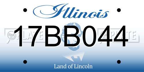 17BB044 Illinois License Plate