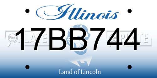 17BB744 Illinois License Plate