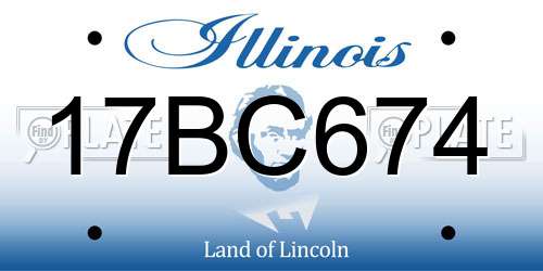 17BC674 Illinois License Plate