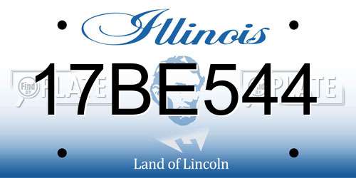 17BE544 Illinois License Plate