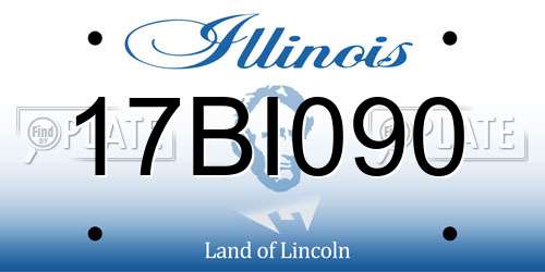17BI090 Illinois License Plate