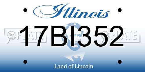 17BI352 Illinois License Plate