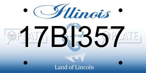 17BI357 Illinois License Plate