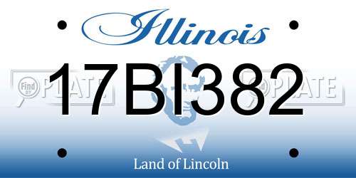 17BI382 Illinois License Plate