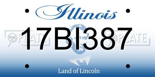 17BI387 Illinois License Plate
