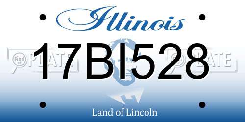 17BI528 Illinois License Plate