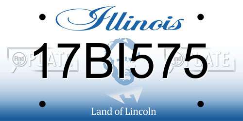 17BI575 Illinois License Plate